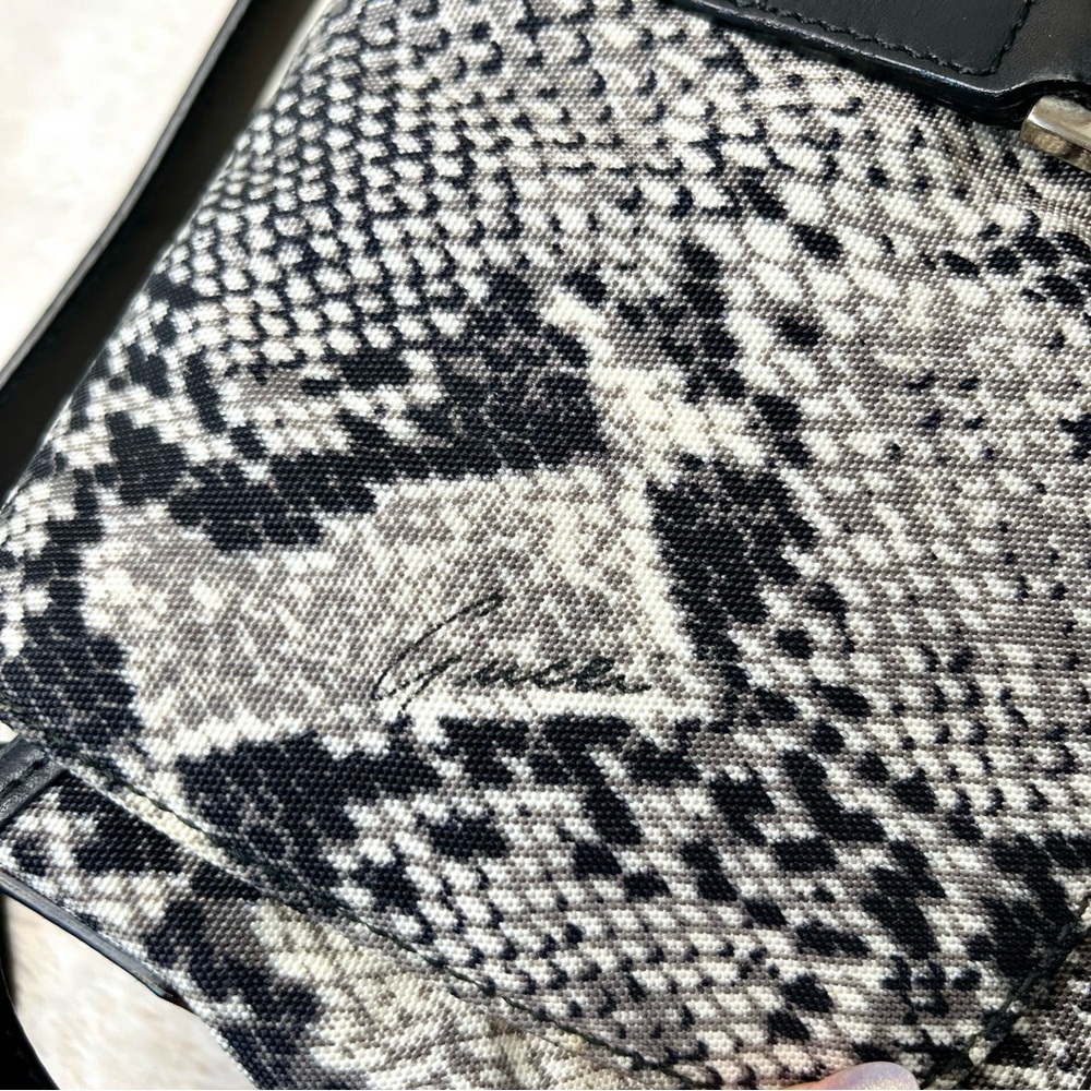 Gucci Jackie Python Print Canvas Hobo Shoulder Bag - image 8